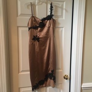 Evening lined caramel dress size 8